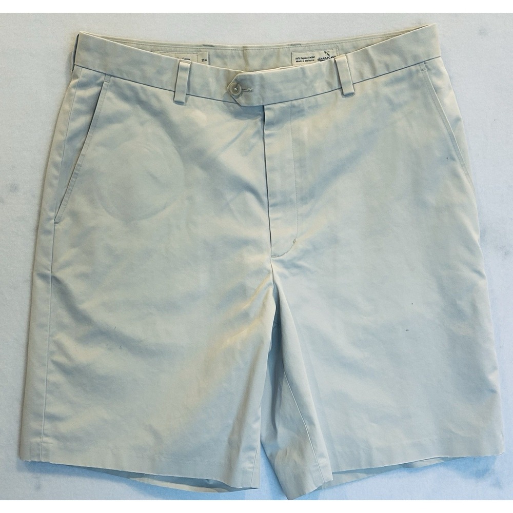 John W Nordstrom Men's Shorts Sz 35W Beige Khaki Golf 100% Supima Cotton